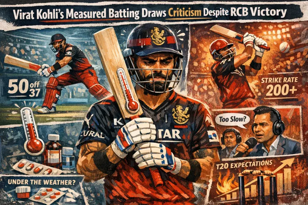 Virat Kohli's Measured Batting Draws Criticism Despite RCB Victory